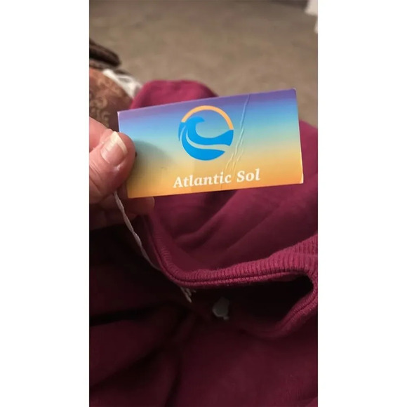 Cutter & Buck Men's M Burgundy Quarter Zip Pullover Sweater GP Logo - Picture 4 of 5